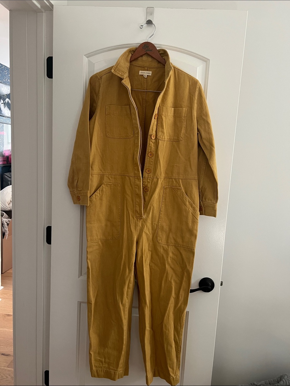 Tradlands Mustard Yellow Cotton Utility Jumpsuit